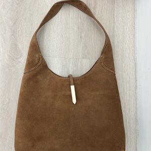 Elegant Tan Suede Women's Bag